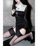 【5点セット】 セクシー コスプレ ハロウィン 神コス シスターコス 大人の色気 コスチューム パーティー 仮装パーティー JC2-XJJ282