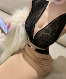 Lady's coco セクシー ボディコン フレンチスタイル ニットワンピース タイト 膝丈 ウエストマーク 上品 気質 大人可愛い 秋冬新作 LW2-XKDD445-2592-Oct10