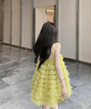 ミニドレスティアードスカートカワセクシーパーティーナイトクラブキャバドレス肌見せフリル WQ2-MXX7558