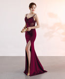 【6色】ロングドレス セクシー 谷間見せ party 気質 エレガント 宴会 YH2-YEY1536#