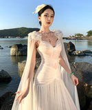 ロングドレス キャバドレス セクシー プリーツ加工 ギリシャ風 エアリー パーティー JC2-XHY919997