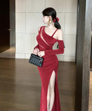 Lady's coco ロングドレス キャバドレス セクシー カットアウト スリット入り マーメイドドレス 指名 パーティー イベント JC2-ZED889186DXH343B