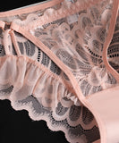 【3色】パンツ セット パンティ セクシー レースショーツ レディース 紐パン ストリングショーツ ローライズ コットン クロッチ付き　LW8-SZ2255#