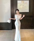 【2色】ロングドレスナイトクラブキャバドレスオフショルダーセクシーエレガント宴会パーティーレース高級感イベント WQ2-ZED888638DXH238A