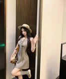 Lady's coco ミニドレス キャバドレス セクシー キラボシ レトロ ウエストシェイプ デート LW2-XKDZD335A-3105-Sep21