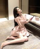 ミニドレスAラインリボンセクシー誕生日パーティー宴会かわいい高級感エレガント WQ2-SJHY10905