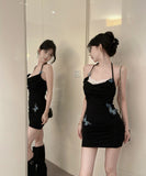 Lady's coco ミニドレス キャバドレス セクシー 立体蝶結び キャミソールワンピース 背中開き LW2-SB8036