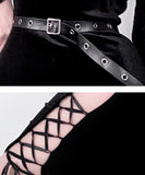 【2点セット】 セクシー コスプレ ハロウィン レトロ ゴシック ベルベット シスター ハーネス アンダーグラウンド パンク スリット JC2-XJJ235