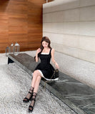 ミニドレスバックレスドレスAライン誕生日ドレスフリルカワセクシーエレガント着痩せナイトクラブパーティードレスレース WQ2-XKD-D308-6948-May22