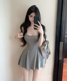 【2色】ミニドレス キャバドレス セクシー デコルテ見せ キャミワンピース 大人可愛い フェミニンドレス  LW2-SB7959