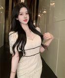 Lady's coco ミニドレス キャバドレス セクシー ウエストシェイプ デート LW2-XKDD452-1037-Sep10