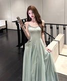 ロングドレス キャミワンピ クリスタルチェーン エレガント×可憐 大きめフレア チュール素材 デート 結婚式 二次会 パーティー 女子会 JC2-XKDHS-109-8345-Sep4