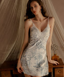 Lady's coco セクシー ベロア ナイトドレス シルエット 清楚系 スリップワンピース 大人レディ LW8-GR5033