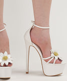 Lady's coco ハイヒール  ファッション パーティー ヒール サンダル ストーム付き オープントゥ ストラップ レディース LW5-XLMY-9966-285