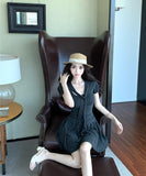 【2点セット 】ミニドレス キャバドレス セクシー レトロ  ウエストシェイプ デート LW2-XKDD426-6312-Sep12