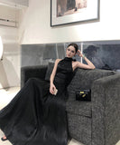 【2色】ロングドレス  マキシドレス イブニングドレス セクシー 上品 エレガント ハイネック パーティー レセプション JC2-CD1-119-99610780