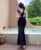 Lady's coco ロングドレス キャバドレス セクシー バックレス キャミワンピ きれいめ タイト プリーツ パーティー 二次会 JC2-XHY917009