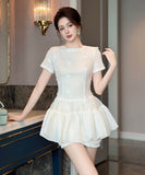 手作りドレスミニドレスAライン着痩せ気質パーティー大人可愛い花柄 WQ2-JY21728