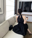 Lady's coco ミニドレス キャバドレス セクシー キラボシ レトロ ホルターネック ウエストシェイプ パーティー デート JC2-XKDD408A-7041-Oct13