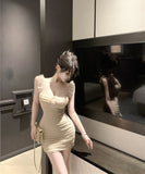 ミニドレスキャバドレスカワセクシータイトドレスフリルエレガントパーティー宴会キャミワンピナイトクラブ WQ2-ZED88939DXH342