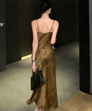 ロングドレス キャバドレス セクシー 上品 サテン バイアスカット ゴールド パーティー JC2-AQR3266