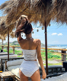 水着ビキニタンキニモノキニベアトップセクシーSNS話題体型カバー温泉ハイウエストビーチ海 WQ7-XYX-Q9186