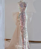 ロングドレス キャバドレス パーティードレス  ロングドレス  ハルターネック  キラキラ  スパンコール  マーメイドライン  ゴージャス 誕生日 結婚式 披露宴 LW2-MJR414