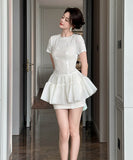 手作りドレスミニドレスAライン着痩せ気質パーティー大人可愛い花柄 WQ2-JY21728