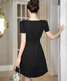 ミニドレス エンベリーワンピース ゴージャス キレイめ Aライン タイト ウエスト絞り ギャザリング 体型カバー 優雅 デート JC2-JY15436