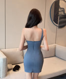 【4色】ミニドレス キャバドレス セクシー ワンショルダー ギャザー 切り替えデザイン ボディコン クラブ 指名 JC2-DD6396