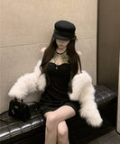 ミニドレス キャバドレス セクシー ホルターネック フレンチシック 着痩せ パーティー クラブ JC2-XKDD310-3302-Sep8