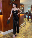 Lady's coco ロングドレス キャバドレス  セクシー ベロア キャミワンピース スリット入り 上品セクシー ハイウエスト ドレス  結婚式 二次会 披露宴 パーティー 上品 LW2-DD5946