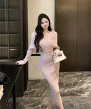 Lady's coco ロングドレス キャバドレス セクシー ボディコン マーメイドドレス エレガント 二次会 披露宴 上品  LW2-XKDD426-7937-Sep13