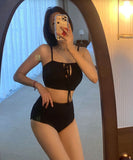 【2色】ビキニ水着モノキニフリルタンキニ体型カバー谷間見せ大人可愛い旅行ビーチ海 WQ7-BY3114