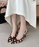 【3色】ハイヒール バックストラップサンダル ポインテッドトゥ サテン ドット柄 ガーリー デート お出かけ JC5-JLG-MZU-8919-2