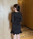 ミニドレス キャバドレス party セクシー 谷間見せ 着痩せ YH2-YM8770