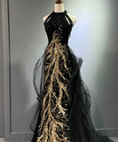 ロングドレス キャバドレス パーティードレス ブラック ロングドレス シルエット ハイネック マーメイドライン  誕生日 結婚式 披露宴 二次会 LW2-MBYDAL785529089441