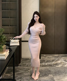 Lady's coco ロングドレス キャバドレス セクシー ボディコン マーメイドドレス エレガント 二次会 披露宴 上品  LW2-XKDD426-7937-Sep13