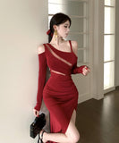 Lady's coco ロングドレス キャバドレス セクシー カットアウト スリット入り マーメイドドレス 指名 パーティー イベント JC2-ZED889186DXH343B