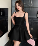 【2色】ミニドレスパーティードレスAライン着痩せ気質セレブ風宴会誕生日パーティーカワセクシー高級感 WQ2-ZED889865GT347