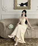 【2色】ロングドレスキャバドレスチュールのフラワーセクシーフリル宴会パーティー WQ2-ZED885600DXH238B