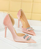 【4色】ハイヒール パンプス キラキラ 高見え 7cm/10.5cm パーティー WQ5-DS1363-K76