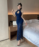 【秋新作】ロングドレス キャバドレス フレンチエレガント ワンショルダー ウエストマーク タイト シルエット 着痩せ セクシー 大人フェミニン LW2-DD5825