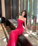 ロングドレスナイトクラブキャバドレスベアトップセクシーエレガント宴会パーティーレース高級感イベント WQ2-ZED888643DXH238A