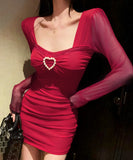 【2色】Lady's coco ミニドレス キャバドレス セクシー チュール クラブドレス ナイトドレス レディースファッション 大人可愛い セクシースタイル LW2-DD5817