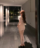 ミニドレスワンーショルダーキャバドレスセクシーパーティーナイトクラブdollキャバクラ着痩せ肌見せ WQ2-XKD-D342-8052-Apr6