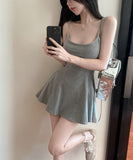 【2色】ミニドレス キャバドレス セクシー デコルテ見せ キャミワンピース 大人可愛い フェミニンドレス  LW2-SB7959