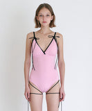 【2色】ビキニ水着モノキニ体型カバーリボン温泉大人可愛い海ビーチ旅行セクシー WQ7-BY3108