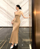 ロングドレス セクシー ワンショルダー バックレス フレンチエレガント 誕生日パーティー イブニング用ドレス JC2-CD3-260-70230620