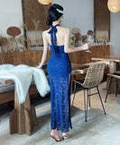 【秋新作】ロングドレス キャバドレス フレンチエレガント ワンショルダー ウエストマーク タイト シルエット 着痩せ セクシー 大人フェミニン LW2-DD5825